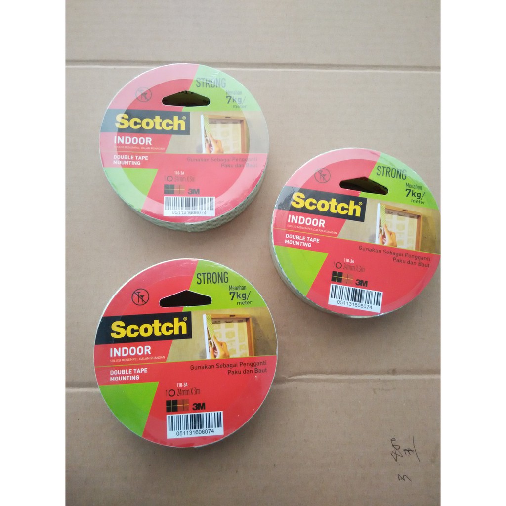 

Double Tape Foam / Isolasi Bolak-Balik Scotch 3M 24 MM