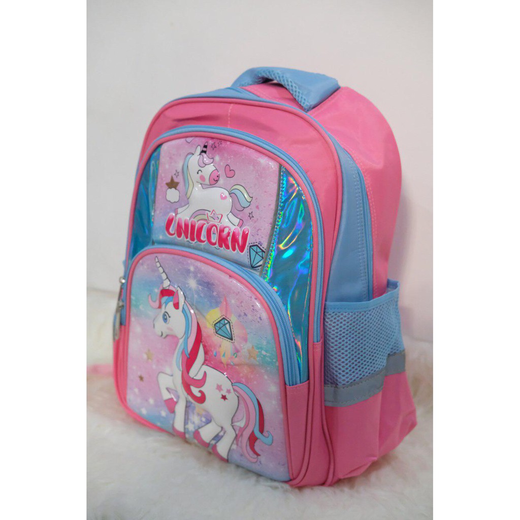 tas sekolah anak SD 3D IMPORT LOL UNICORN