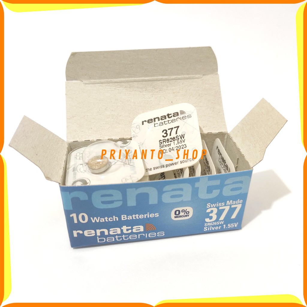 RENATA 377 BATTERY BATERAI BATRE RENATA SR626SW SR626 SR 626 SW 377 ORIGINAL