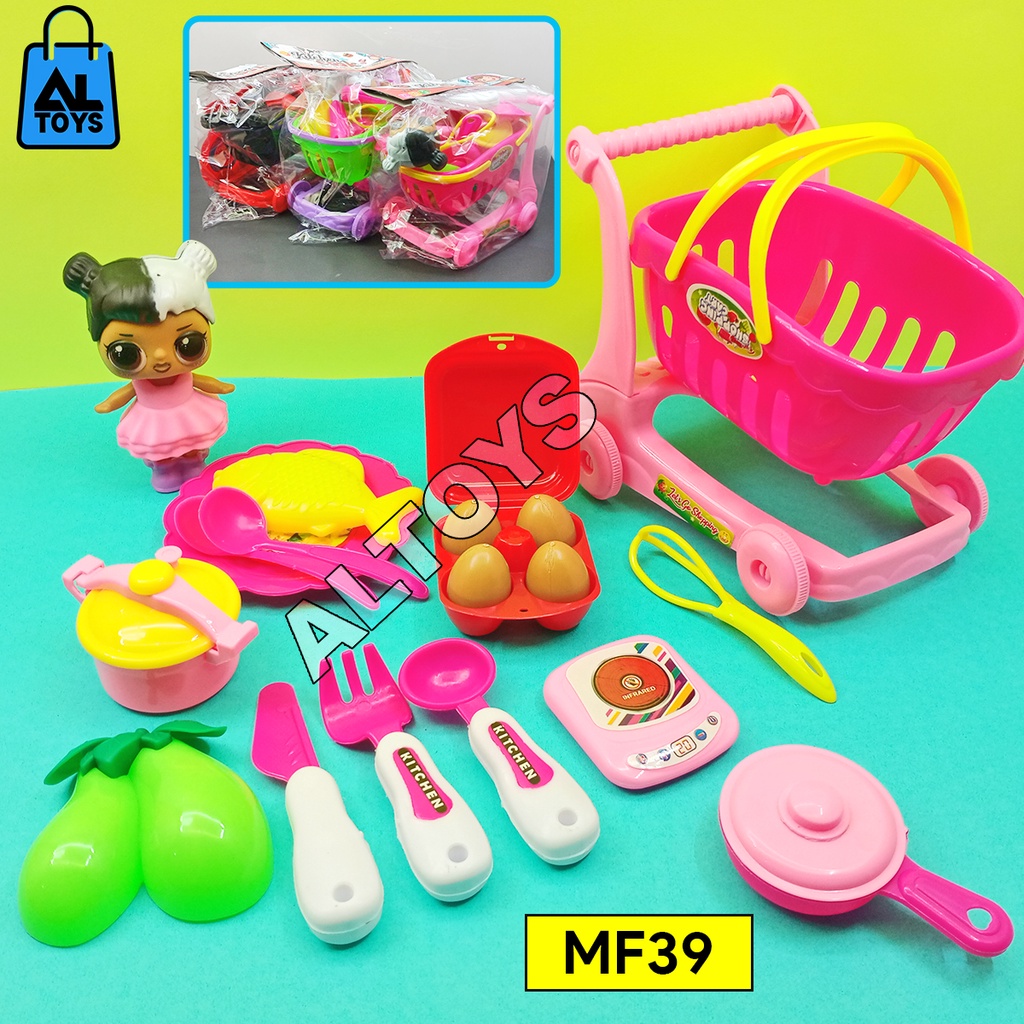 Mainan Anak Perempuan Trolley Buah Sayur Potong Masak Masakan Set MF04 MF39