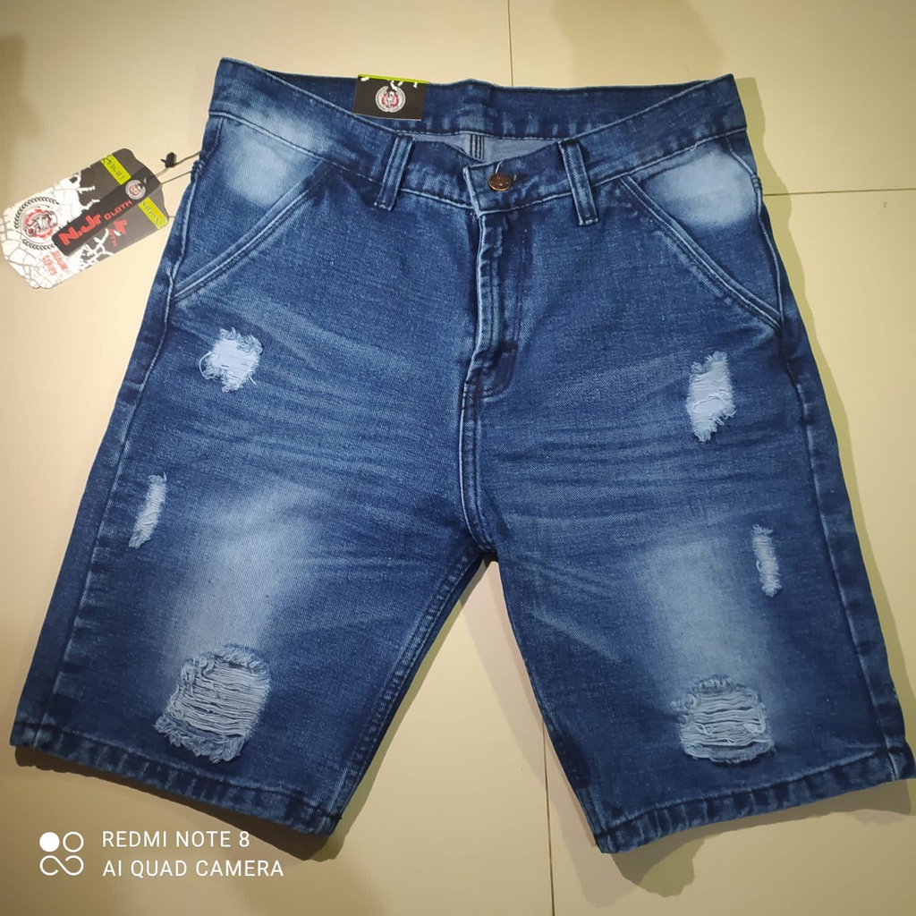 Celana jeans pendek sobek RIPPED terbaru celana levis import celana pendek sobek pria terlaris BISA BAYAR DI TEMPAT (COD)