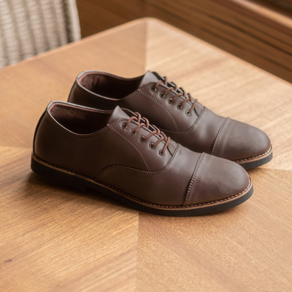 Harrison Brown | Sepatu Pantofel Coklat Pria Kerja Casual Fantopel Pantopel Casual Ori | FORIND JACK