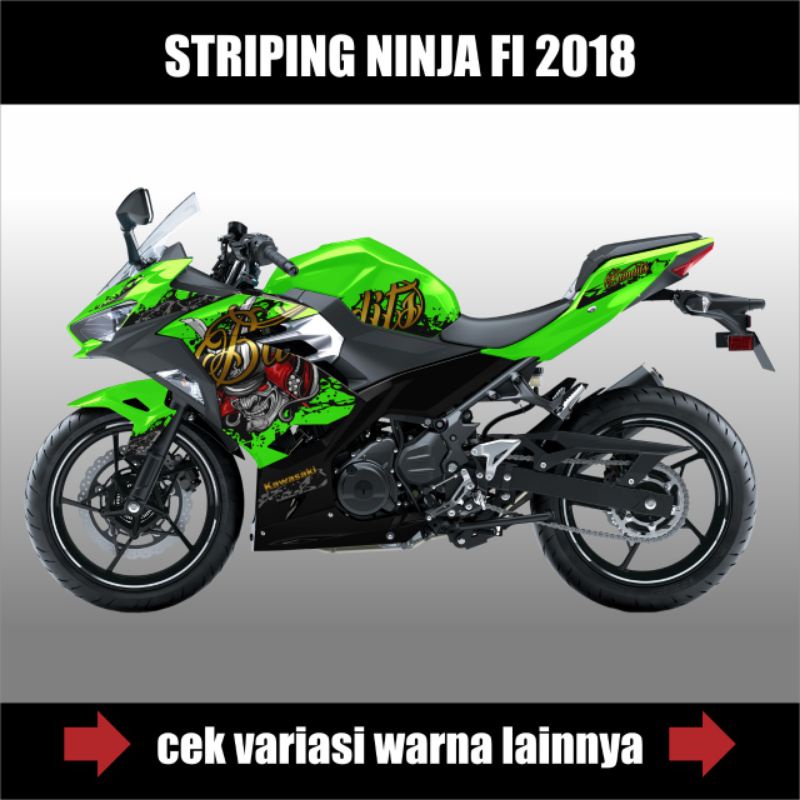 Stiker Striping Motor Ninja 250 New / Decal Sticker Kawasaki New Ninja 250 Fi / Sticker Lis Semi Ful