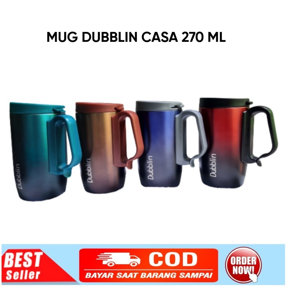 Trend-Mug Gelas Cangkir Bisa Panas Dingin 270 ml Dubblin Casa DBN-1757 1Pcs