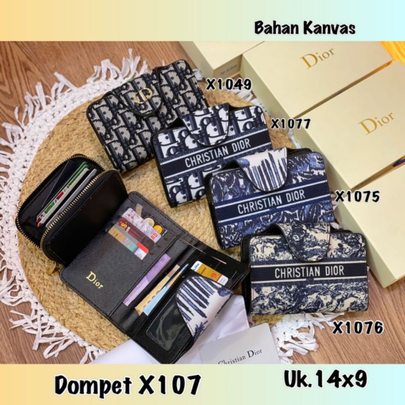 Dompet Pendek Fashion Wanita Bahan Kanvas Tebal Free Box