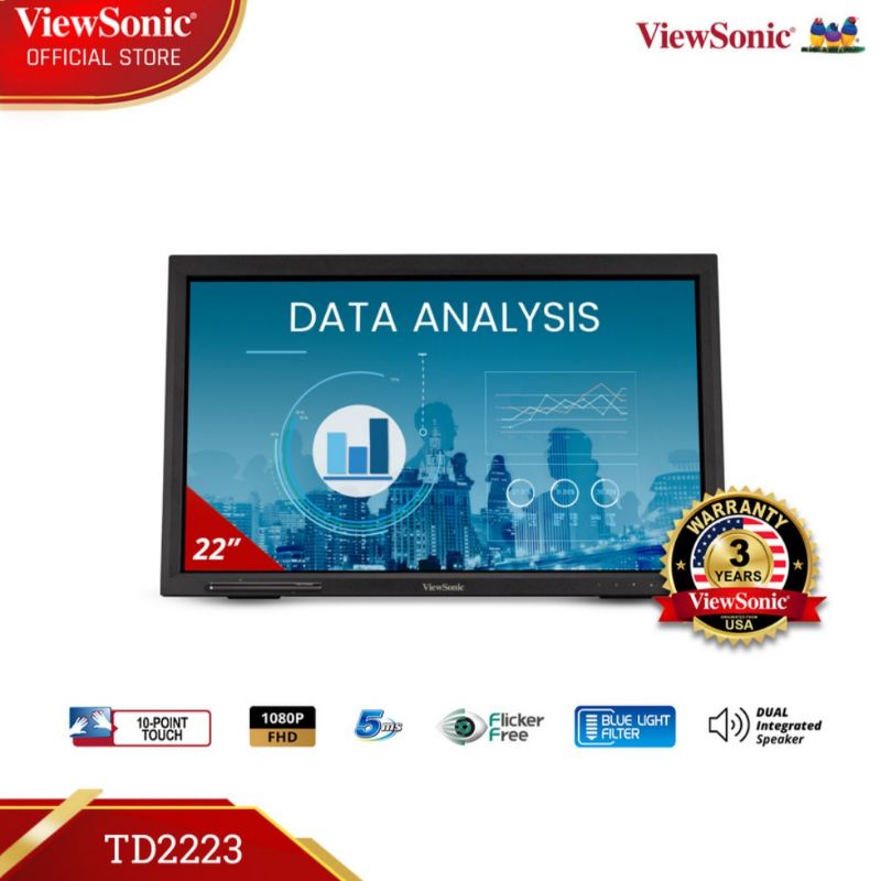 LCD TOUCHSCREEN VIEWSONIC TD2223 IR TOUCH MONITOR
