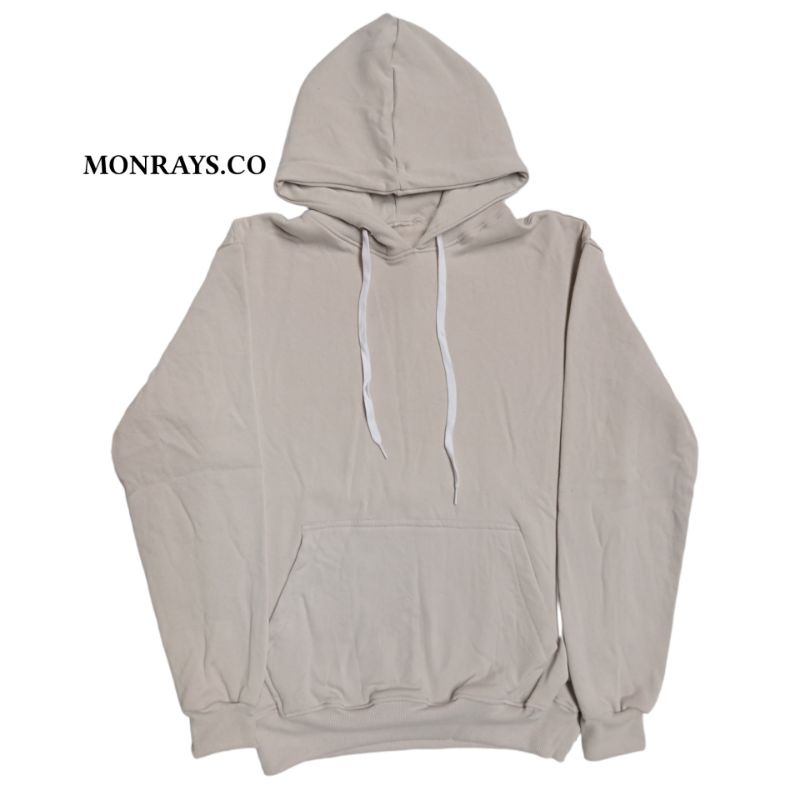 MONRAYS.CO-COD SWEATER HOODIE JAKET PRIA WANITA hoodie polos warna cream bahan katun hoodie distro h