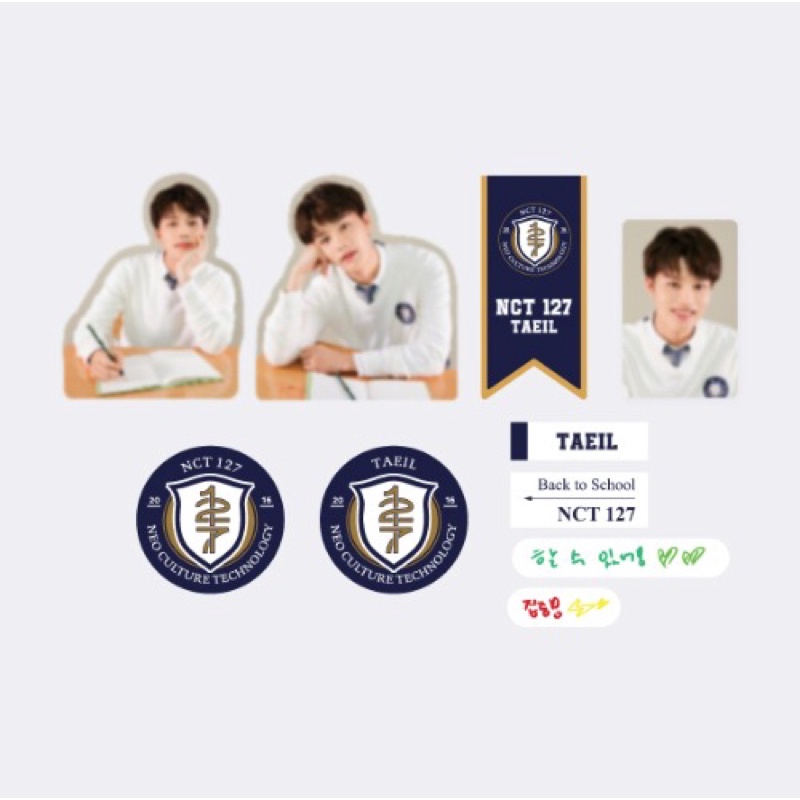 NCT 127 SCHOOL KIT LUGGAGE STICKER & PHOTOCARD SET