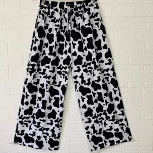 Celana Kulot Rayon Panjang Dewasa Motif  Sapi