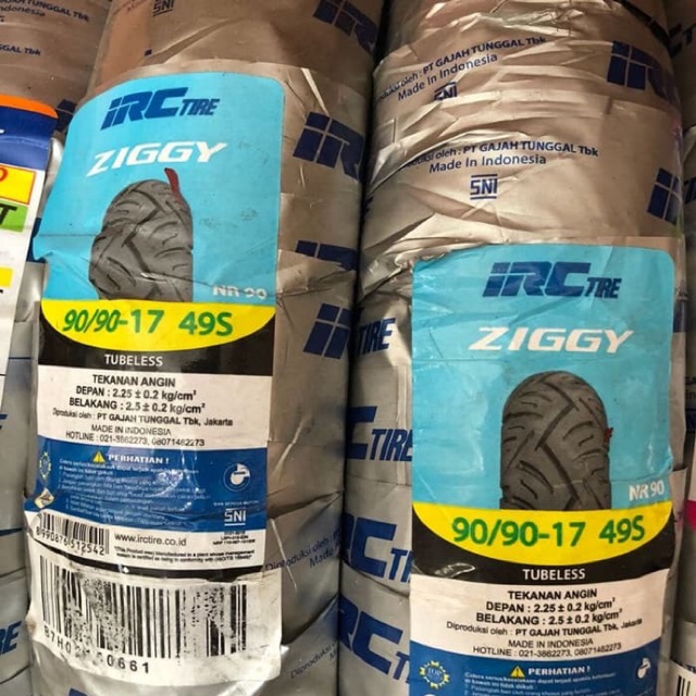 BAN LUAR TUBLES MOTOR IRC 90/90-17 ( NR 90) ZIGGY