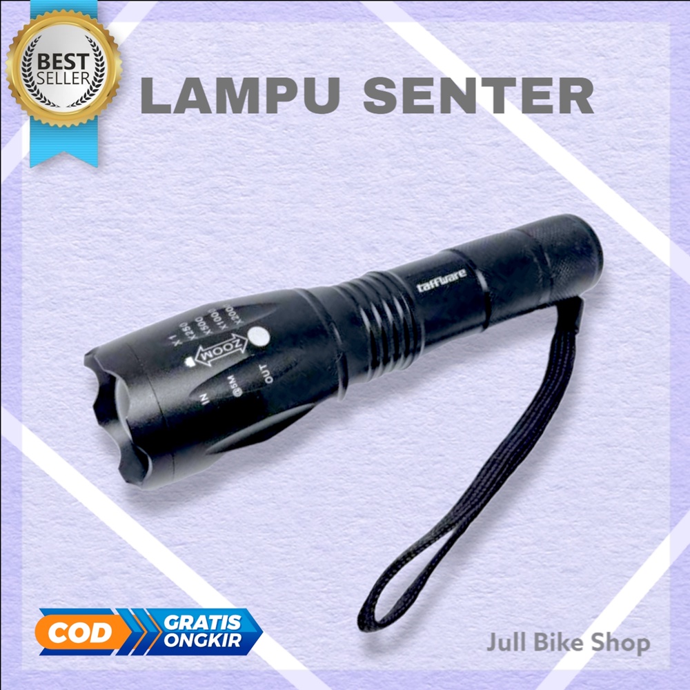 Senter LED 3800 2000 lumens Cree Baterai lampu sepeda mtb lipat police