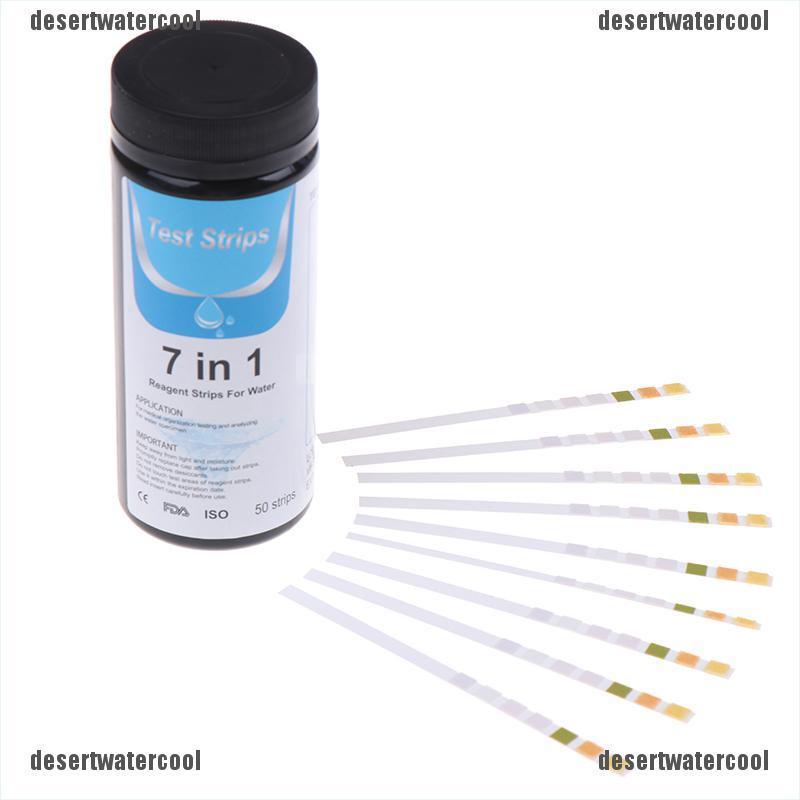 Deid 50 Pcs Strip Tester Air Tropis 7 In 1 Untuk Akuarium Ikan