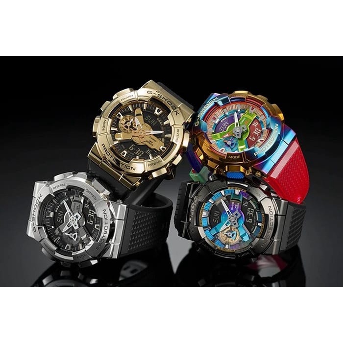 JAM TANGAN PRIA WANITA | RANTAI | KULIT | KARET | MURAH | Casio G-Shock GM 110RB 2ADR Rainbow Watch 