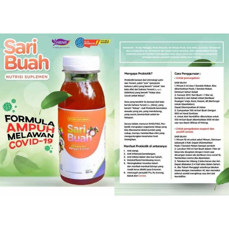 Sari buah Probiotik G8 Mencegah dan Lawan Covid - 19