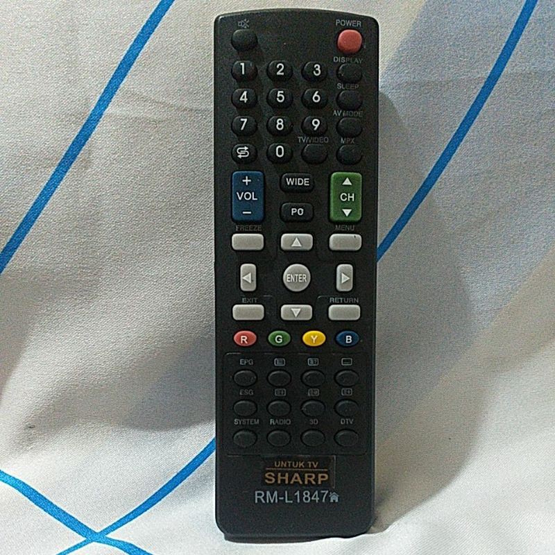 REMOT TV LED  SHARP - REMOTE TV LED SHARP HITAM