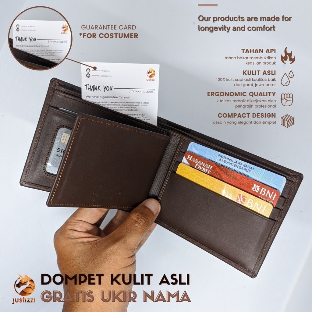 Dompet Pria Kulit Asli Premium GRATIS UKIR NAMA
