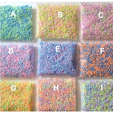 READYY  Styrofoam butir warna warni foam slime Butiran gabus styrofoam warna warni/ butiran gabus st