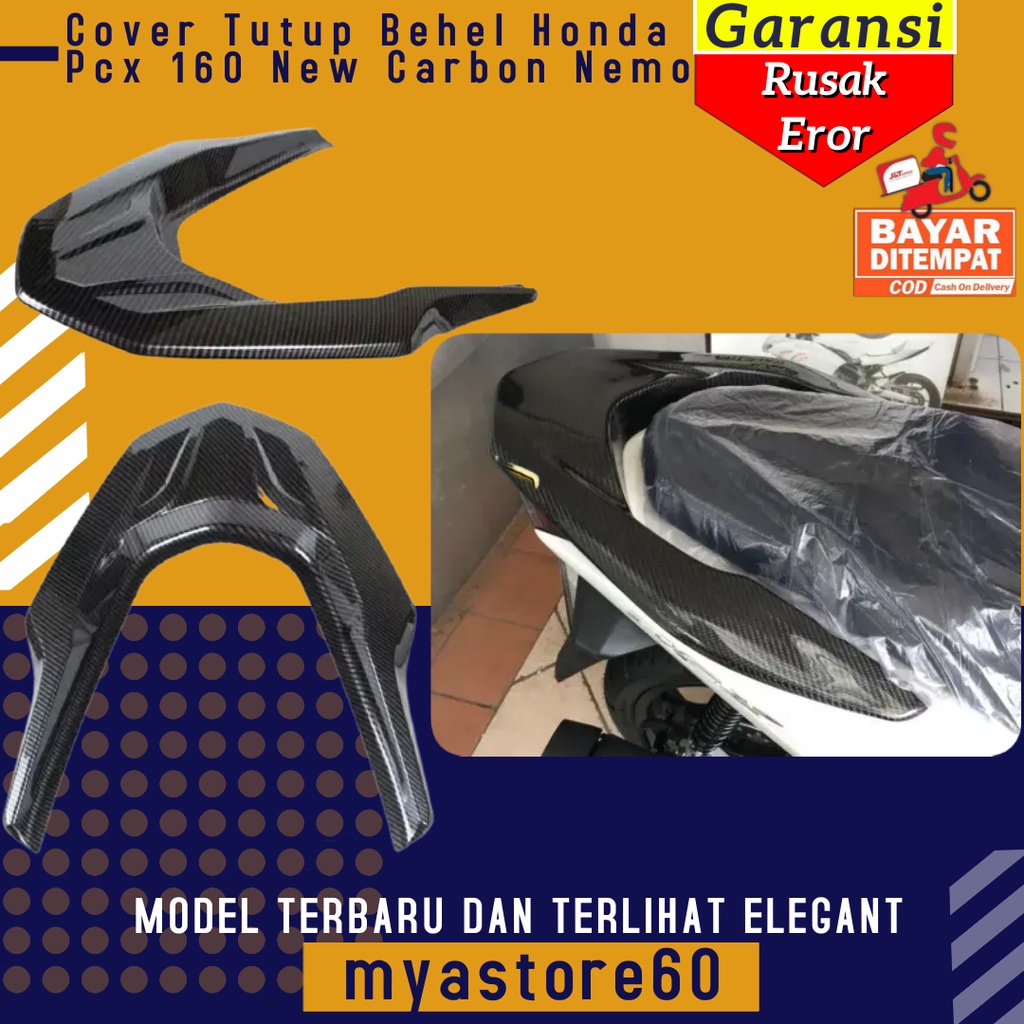 Cover Tutup Behel Aksesoris Variasi Sparepart Motor Honda Pcx 160 Sepeda PCX 160 New Carbon Karbon Nemo