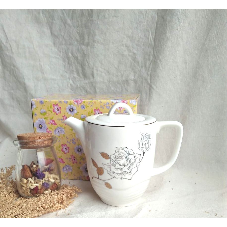 SOUVENIR WEDDING TEKO KERAMIK MOTIF