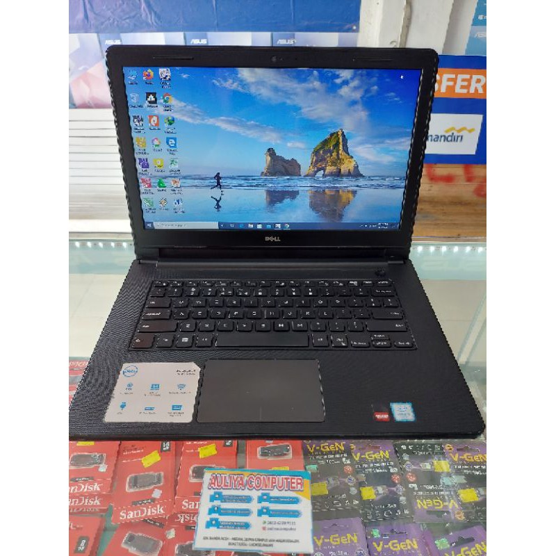 laptop second bekas DELL inspiron 14 3000-Core i5 - VGA RADEON R5 M315-14 inc slim-ram 6gb-hdd 500gb