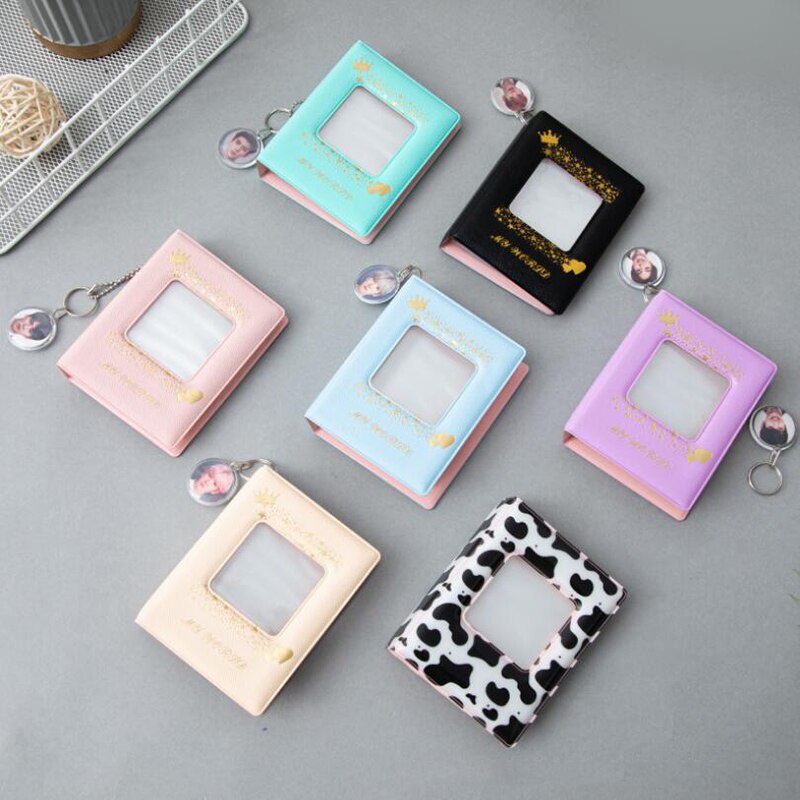 3 inch Photo Album 32 Pockets Cute Cow Card Holder for KPOP LOMO Card Photocards Collection