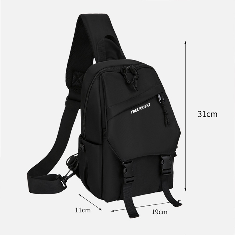 COD Highland Tas Selempang Pria Casual USB Charge Tas Anti Air Sling Bag Tas Cowok Kekinian TS708