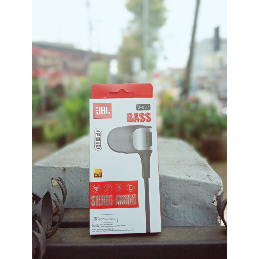 HEADSET J-BL ZB J007 SERIES STEREO SOUND EARPHONE MUSIC HIFI JBL BASS