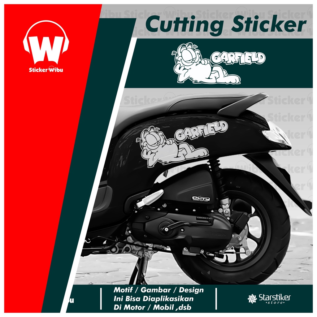 STRIPING SCOOPY / STICKER / STIKER CUTTING / ALL SCOOPY / GARFIELD / GARFIL / KARAKTER / KUCING / CA