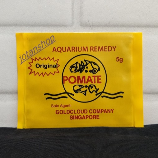 NEW POMATE ORIGINAL ASLI Ori  Obat Ikan Hias Koi Arwana Anti Biotik Jamur 5Gr