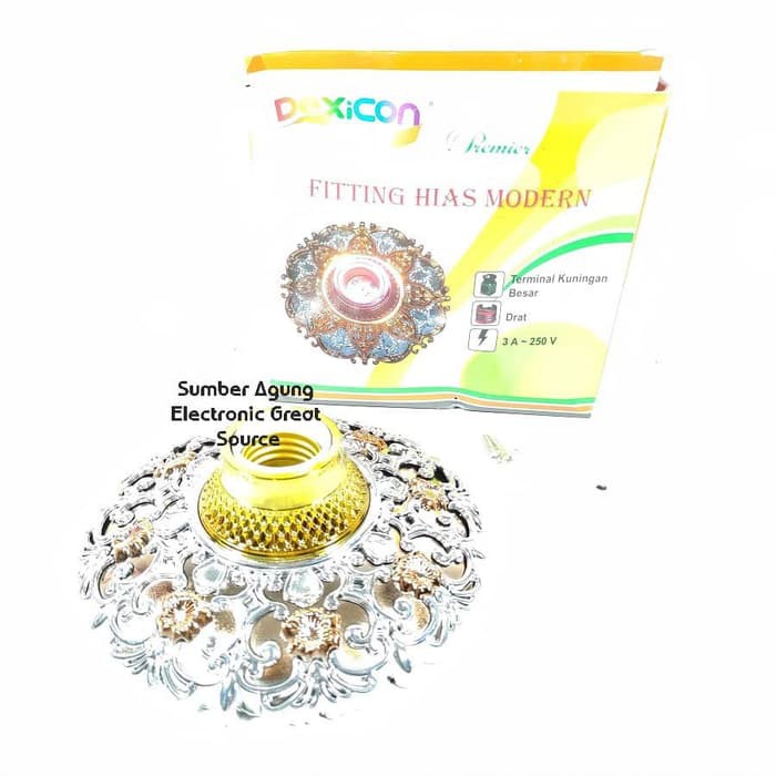 Fiting Hias Modern Dexicon DPL06GSR Silver Gold Emas Bunga Ukir Fiting