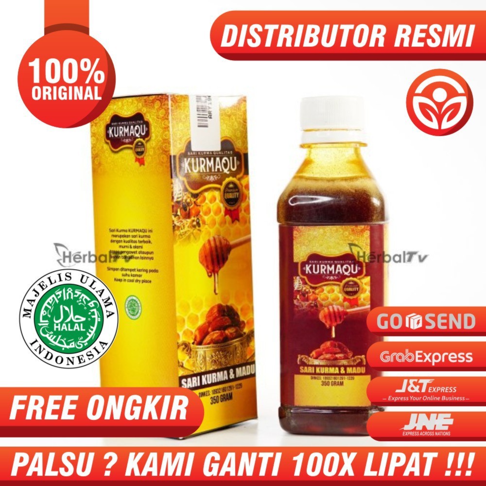 

KURMAQU - Sari Kurma Asli Suplemen Tubuh dari Kurma Madu & Gula Buah Asli 100% COD gratis ongkir