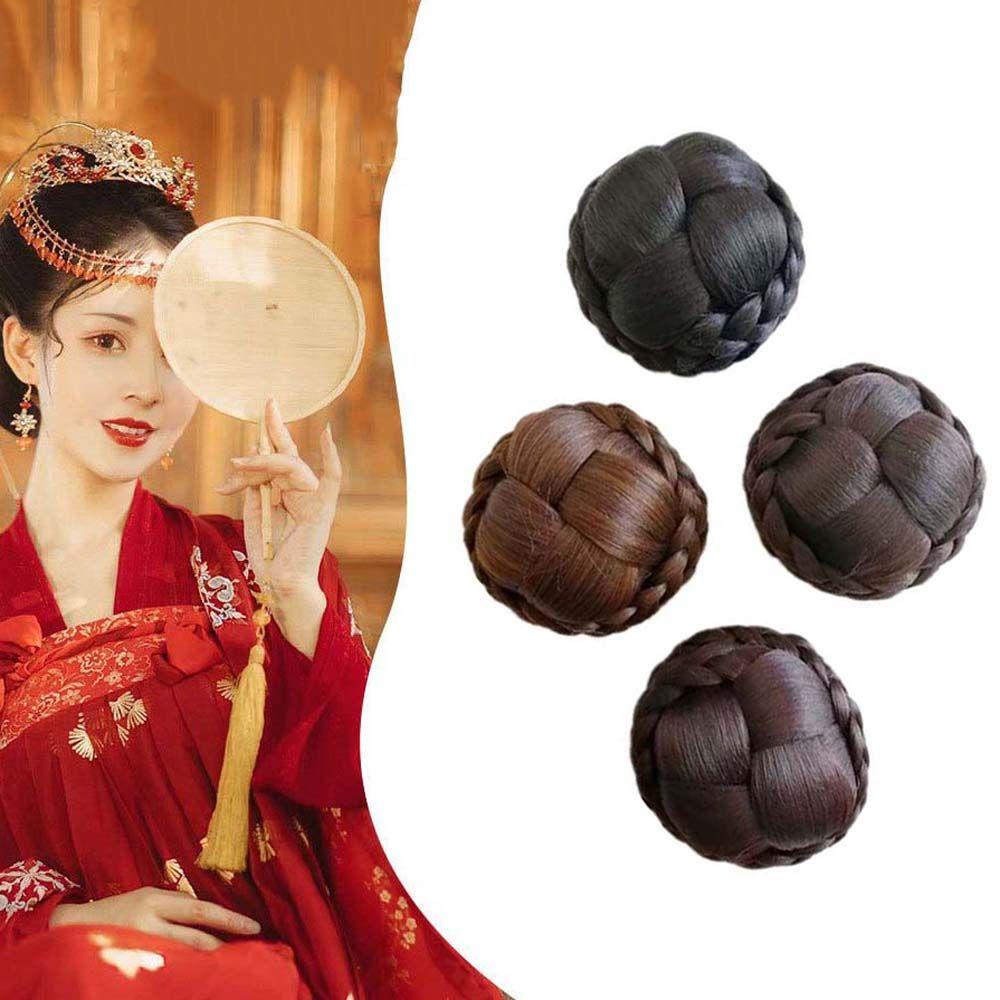 Mxbeauty Sanggul Rambut Kepang Penari Alami Penutup Rambut Palsu Sanggul Wig Hair Pieces Wrap