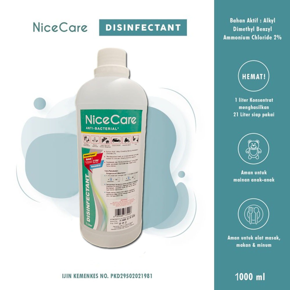 [GRAY.STORE 178] Nice Care Anti Bacterial Disinfectant 1 Liter - NCD