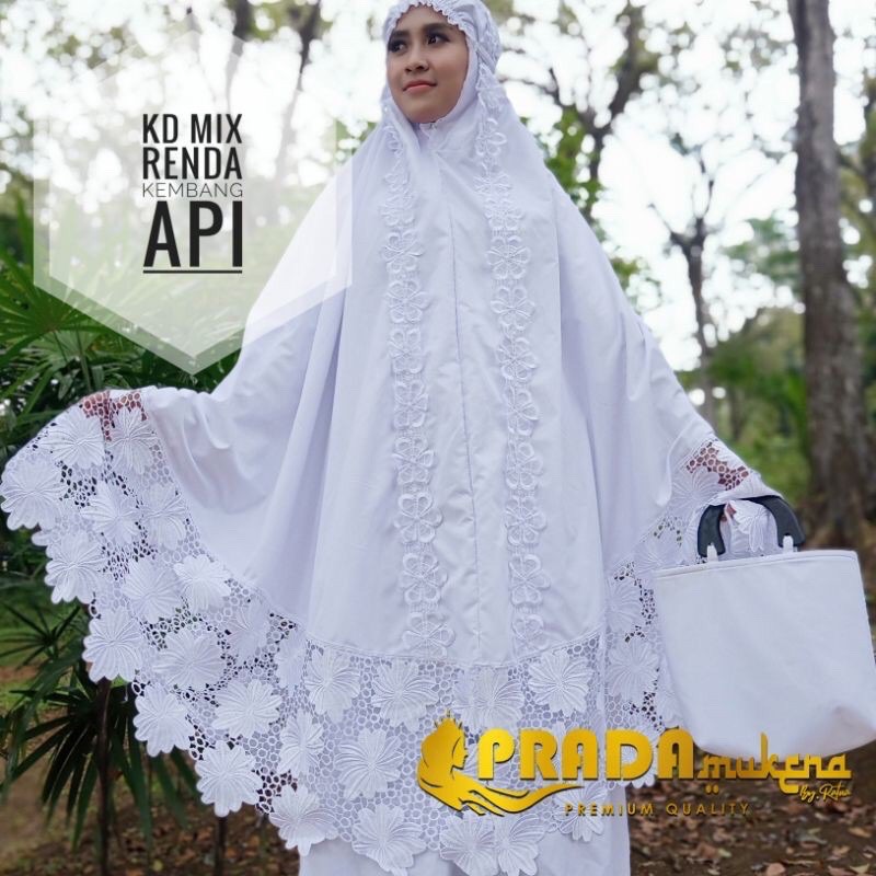 Mukena Jumbo Prada Ori Mukena Baru Mukena Renda Free Tas