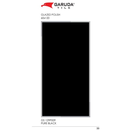 Granite garuda tile 60x120 Pure black P009