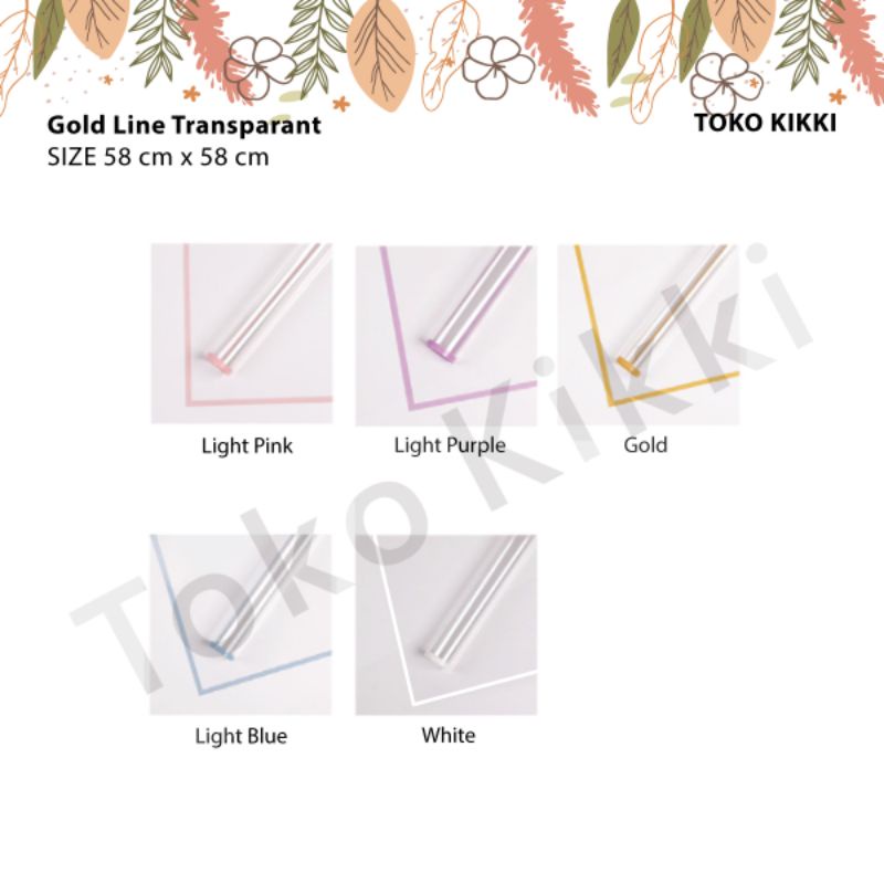 

Color Line Transparant Flower Wrapping Cellophane / Kertas Bungkus Bunga / Kertas Bunga Florist