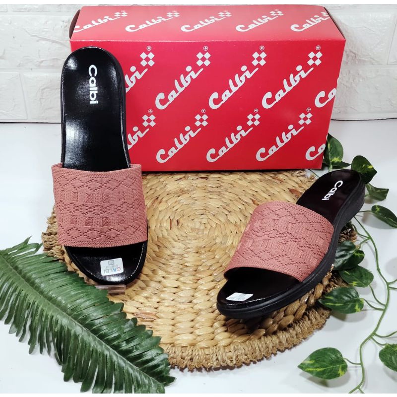sendal rajut / sendal calbi / calbi / sandal trepes / sandal slop rajut polos