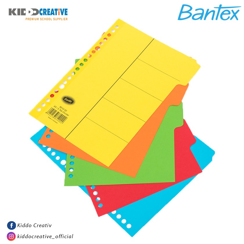 

Bantex Cardboard Divider & Indexes A5 (5 pages) #8610-00