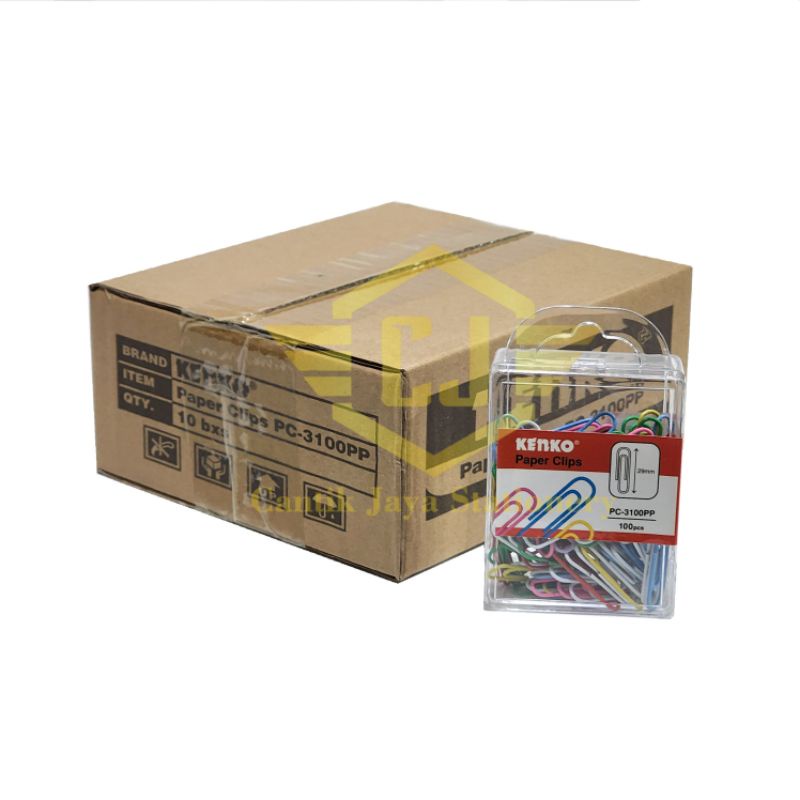 

1 KTK / 10 BOX Penjepit Kertas KENKO Paper Clips PC-3100PP