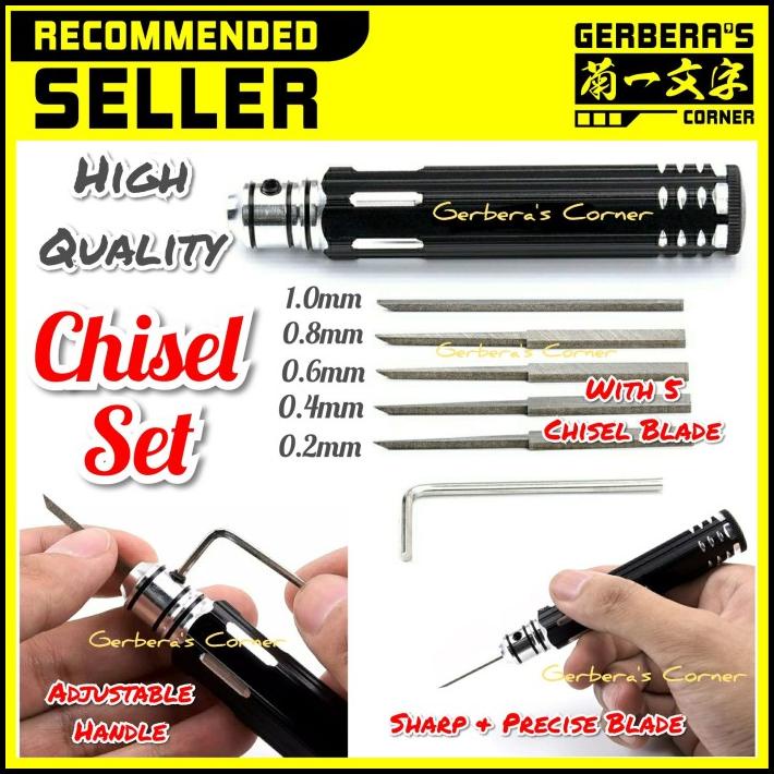 Chisel Set with 5 Chisel Blades Scriber Panel Line Tool High Quality