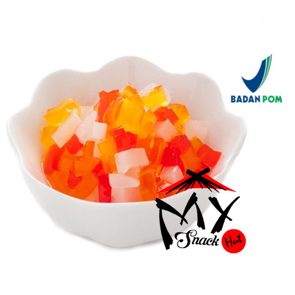 TAIWAN RAINBOW JELLY 250GR - JELI WARNA WARNI TOPPING NATA KELAPA COFFEE KOPI COCONUT BROWN SUGAR IMPORT