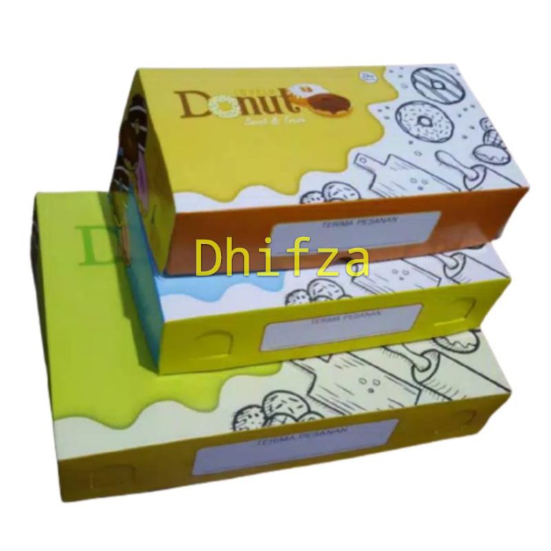 

Dus Donat/Box Donat ivory uk Besar,Sedang & Kecil