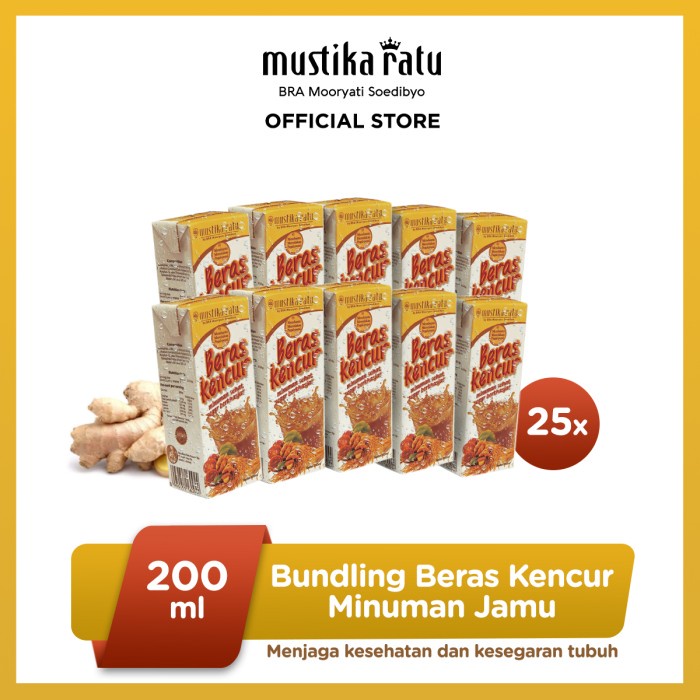 

[Mustika Ratu] Minuman Beras Kencur 200ml Minuman Jamu 1 Karton (25pcs (BERKUALITAS)