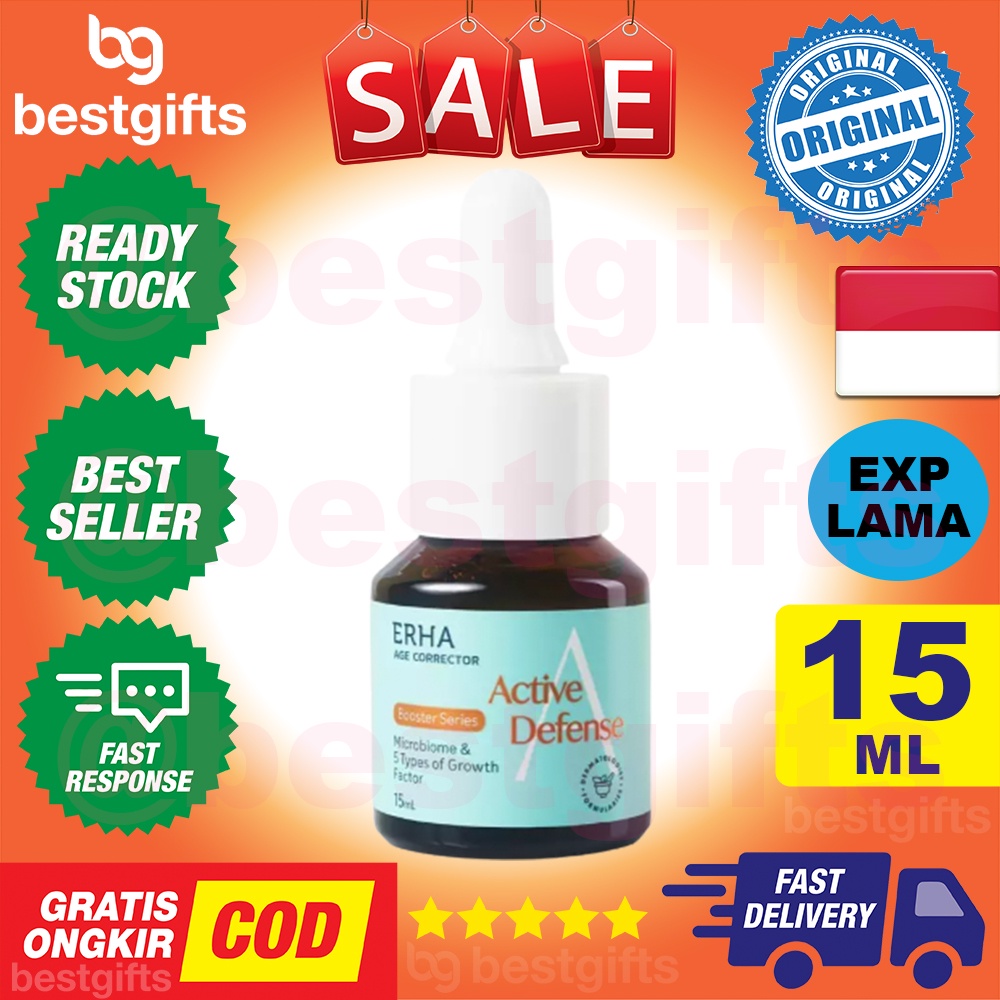 ERHA AGE CORRECTOR ACTIVE DEFENSE BOOSTER SERIES ANTI AGING BOOSTER PENUAAN DINI KULIT WAJAH CERAH 15 ML