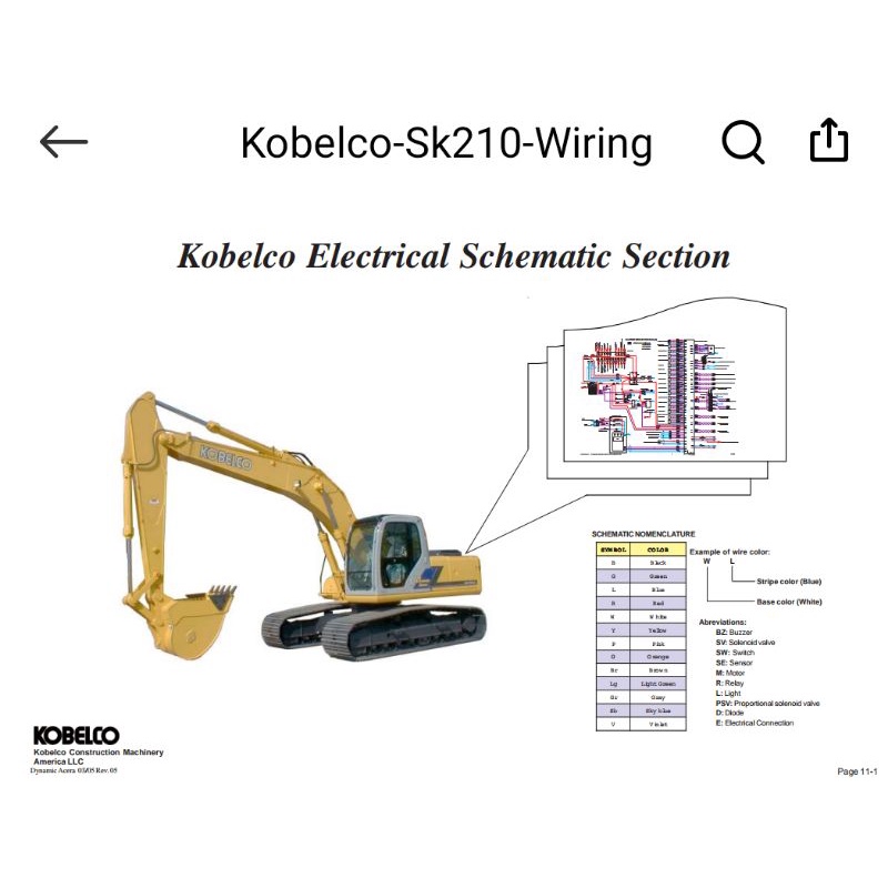

shop manual excavator kobelco SK210 DYNAMIC ACERA, ELECTRICAL CIRCUIT DIAGRAM
