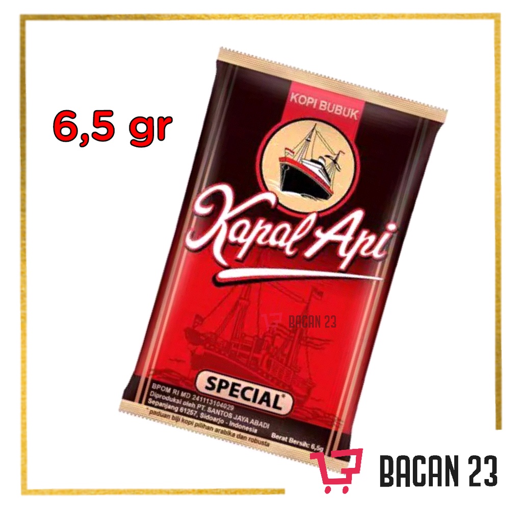 

Kopi Kapal Api Special Mini ( 6 gr x 10 Pcs ) / Kopi Hitam / Kopi Bubuk / Bacan 23 - Bacan23