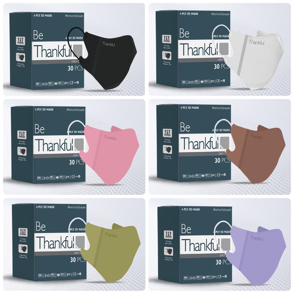 MASKER THANKFUL - DUCKBILL 4PLY 3D