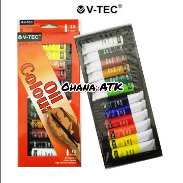 

V-Tec Artist Series Oil Colours set 12x12ml /Cat Minyak Vtec Set 12