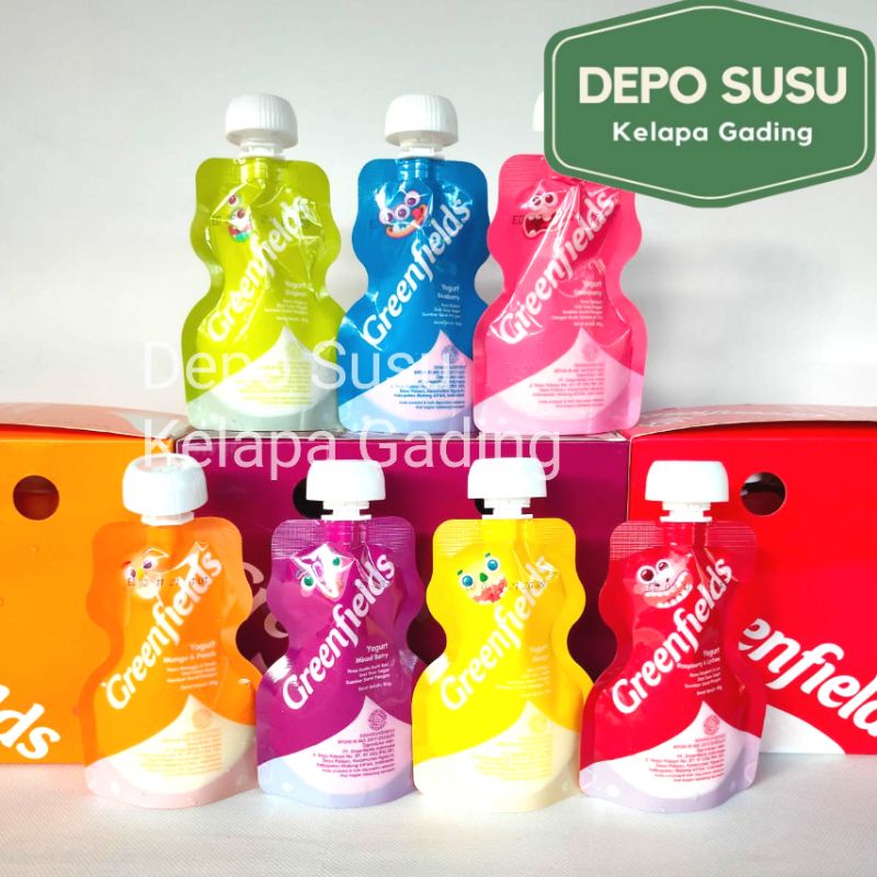 Greenfields Yogurt Squeeze Pouch 80gr | Greenfield Yohurt 80 gram
