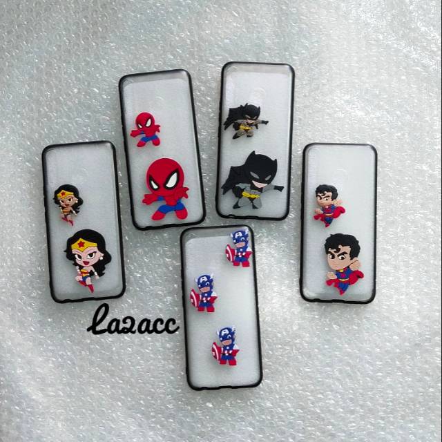 Case infinix hot 8 x650 hardcase hard case transparan karakter hero